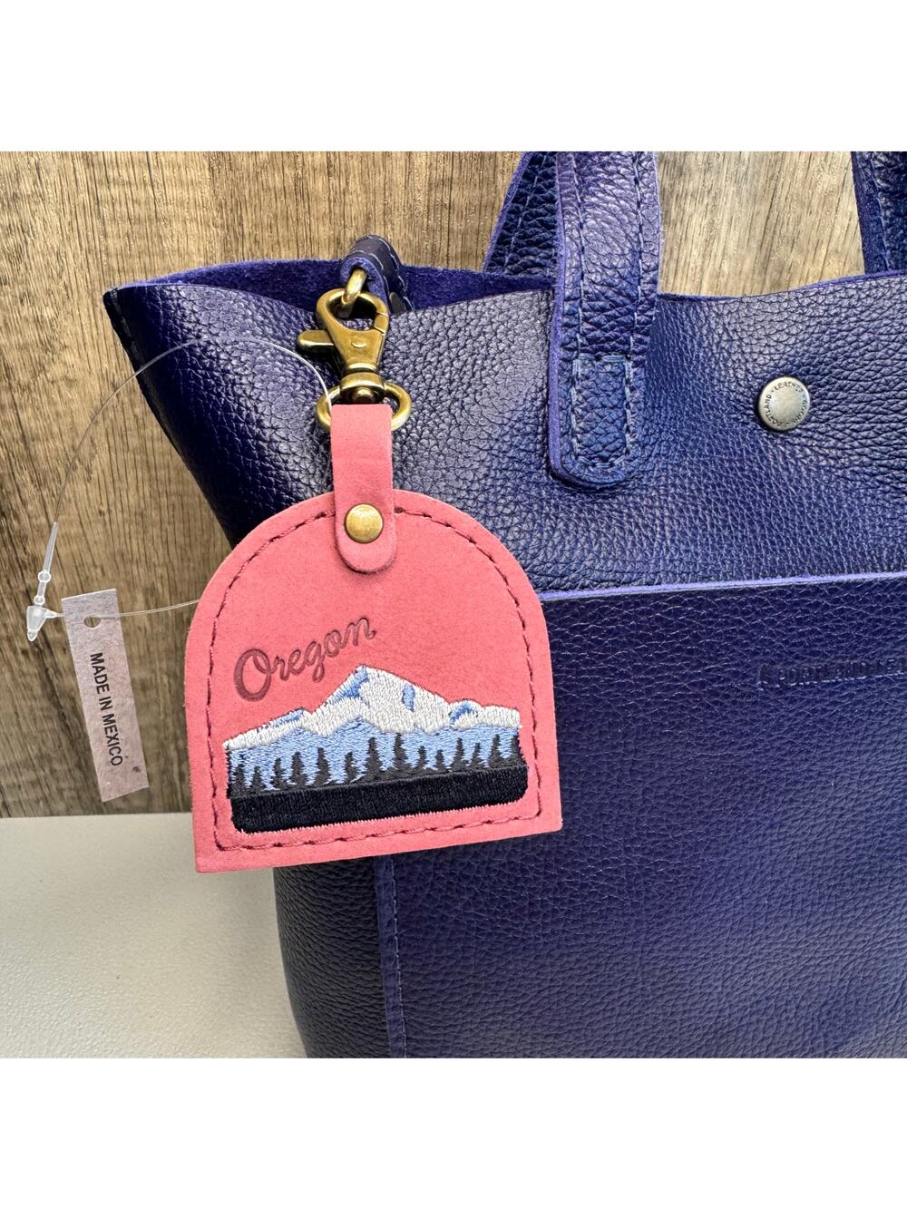 Portland Leather Oregon Charm FOXGLOVE FAST SHIP MOUNTAIN Bag Charm Pacific NW